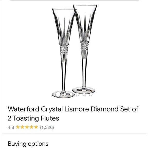 Waterford Crystal Other - Waterford Lismore toasting flutes (more available)